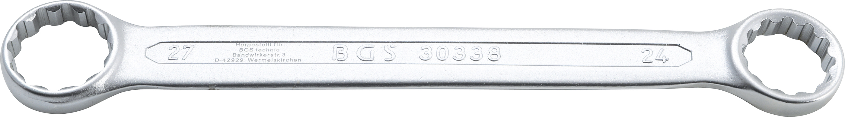 BGS 30338 Cheie inelară dublă 24 x 27 mm extra plată