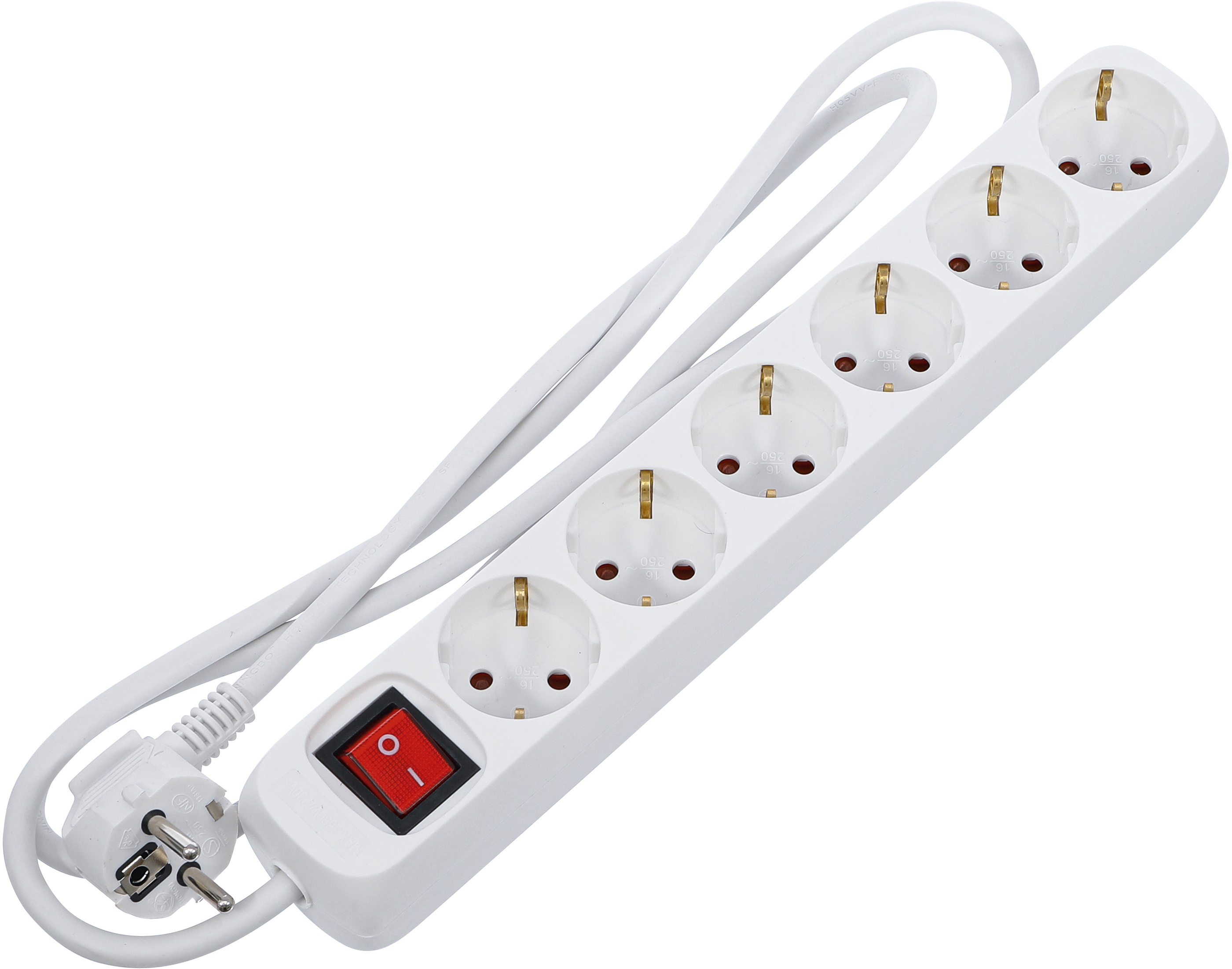 BGS 3373 Prelungitor electric cu 6 prize, întrerupător de retea, cablu 1,4 m, 3 x 1,5 mm²