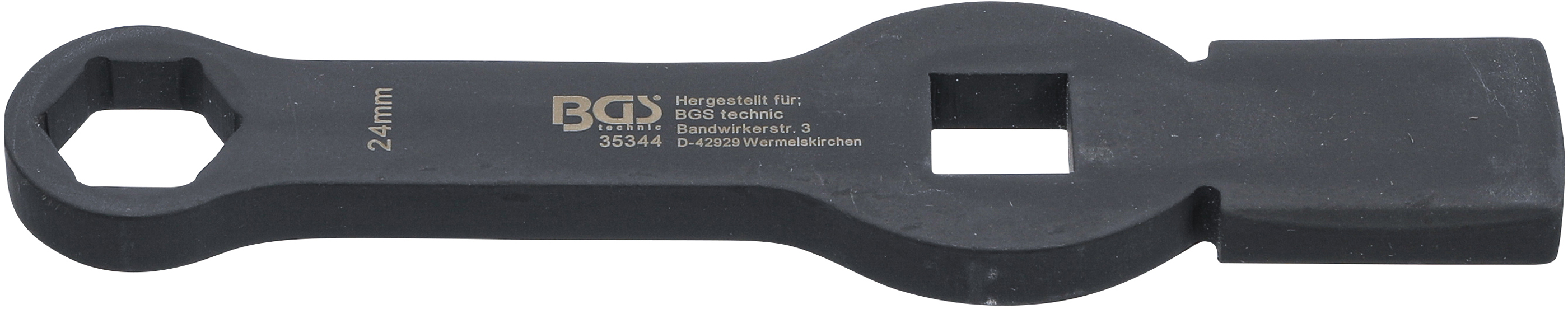 BGS 35344 Cheie inelară de impact 24 mm in 6 colţuri, cu 2 suprafeţe de impact