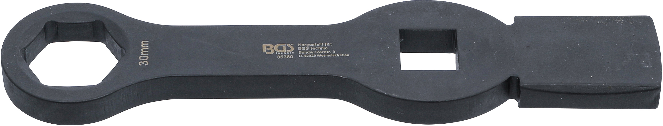 BGS 35360 Cheie inelară de impact, 6 colţuri, cu 2 suprafeţe de impact, 30 mm