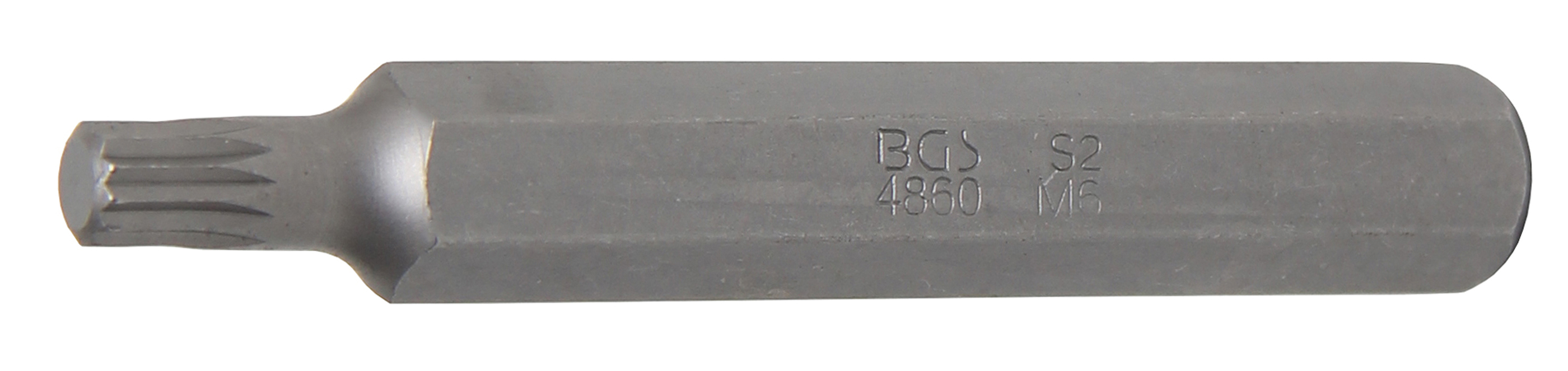 BGS 4860 Bit cu dinţi multipli M6, Spline (XZN), lungime 75mm,  antrenare 3/8"