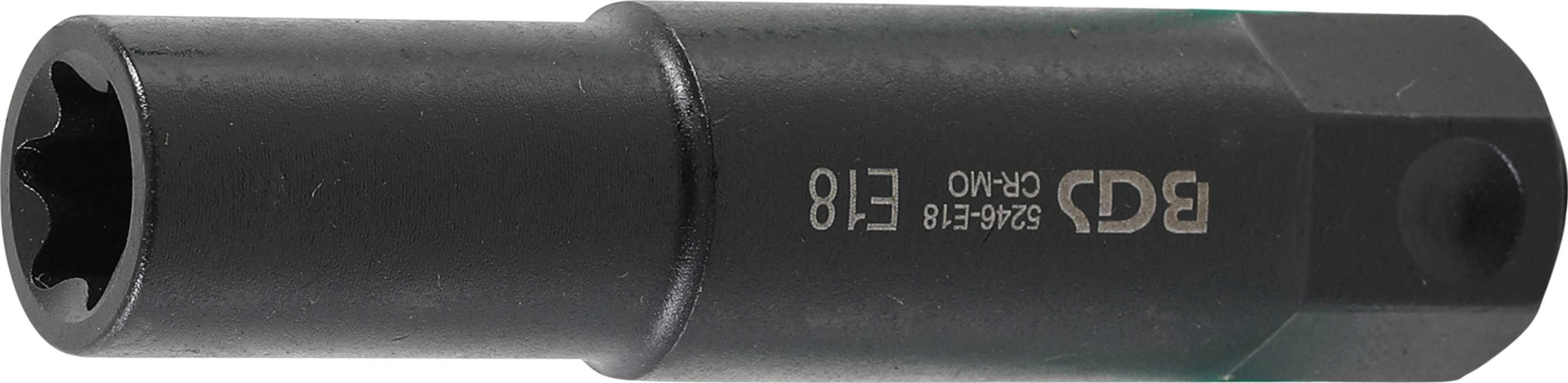BGS 5246-E18 Cheie tubulara de impact Profil E18, lungime100 mm, antrenare hexagon 22 mm