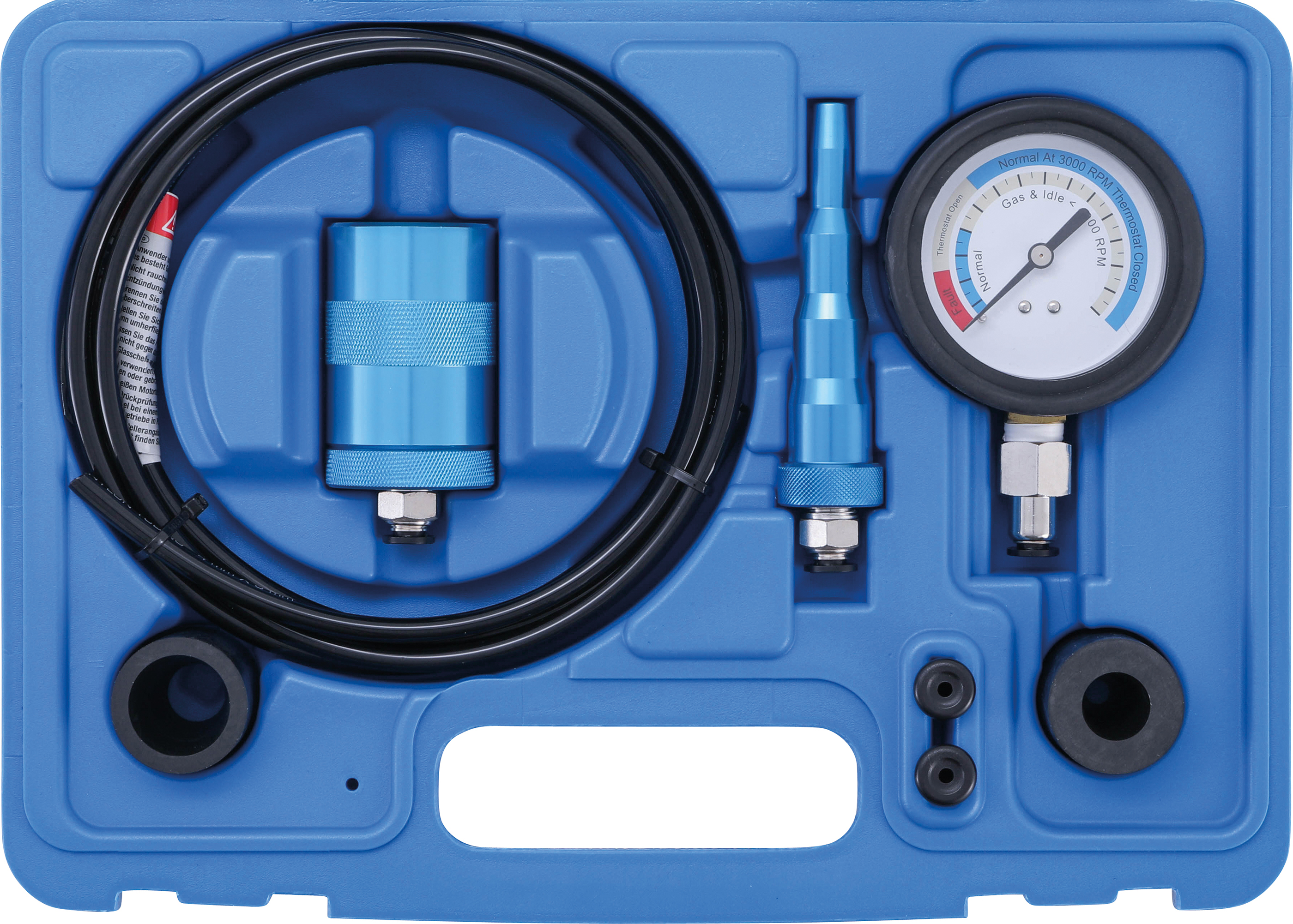 BGS 6750 Tester pentru verificare presiune la pompa de apă, 8 piese