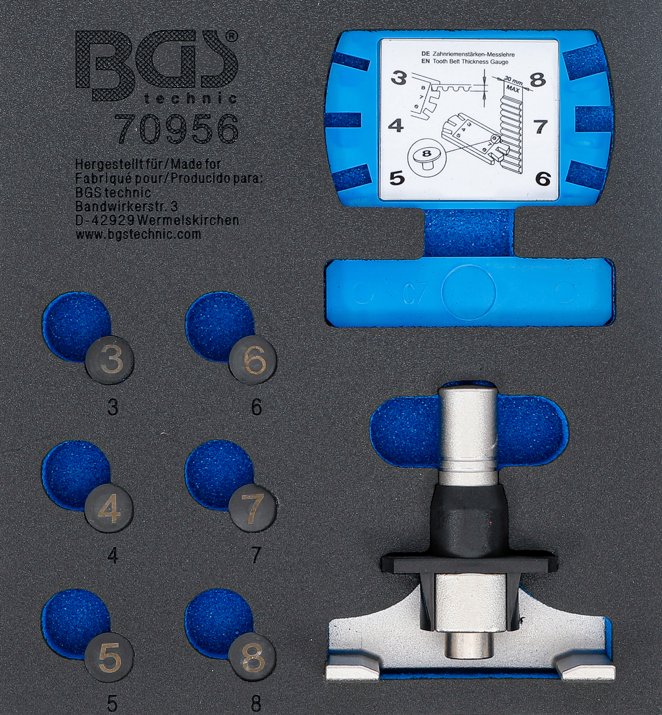 BGS 70956 Tester tensiune curea dinţată / instrument de măsurare