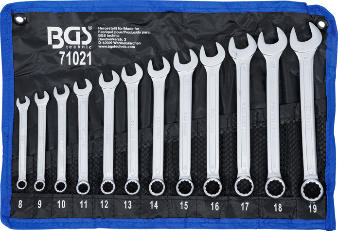BGS 71021 Set chei combinate 8 - 19 mm, 12 piese
