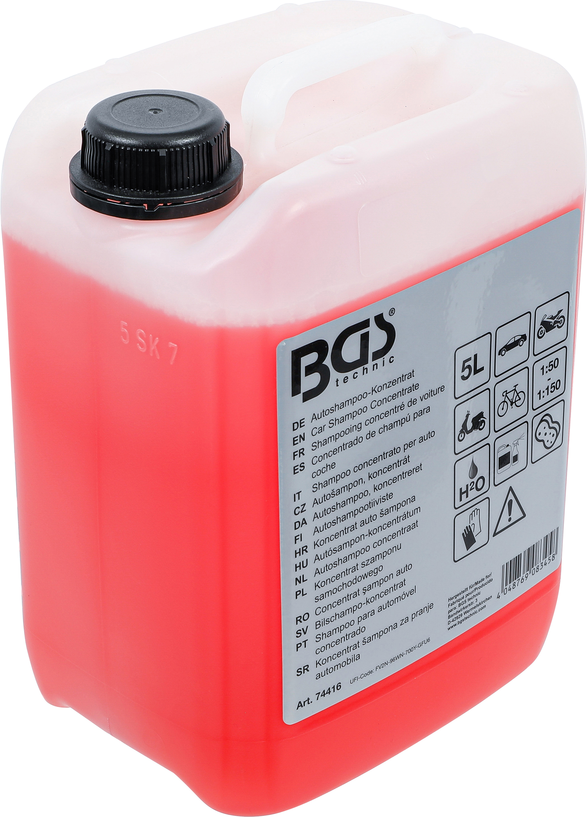 BGS 74416 Concentrat şampon auto,  5 litri