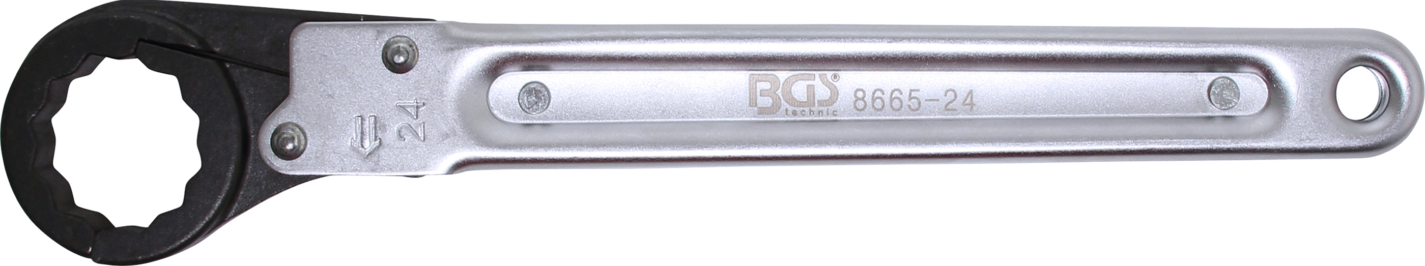 BGS 8665-24 Cheie inelara cu cliket pentru conducte 24 mm