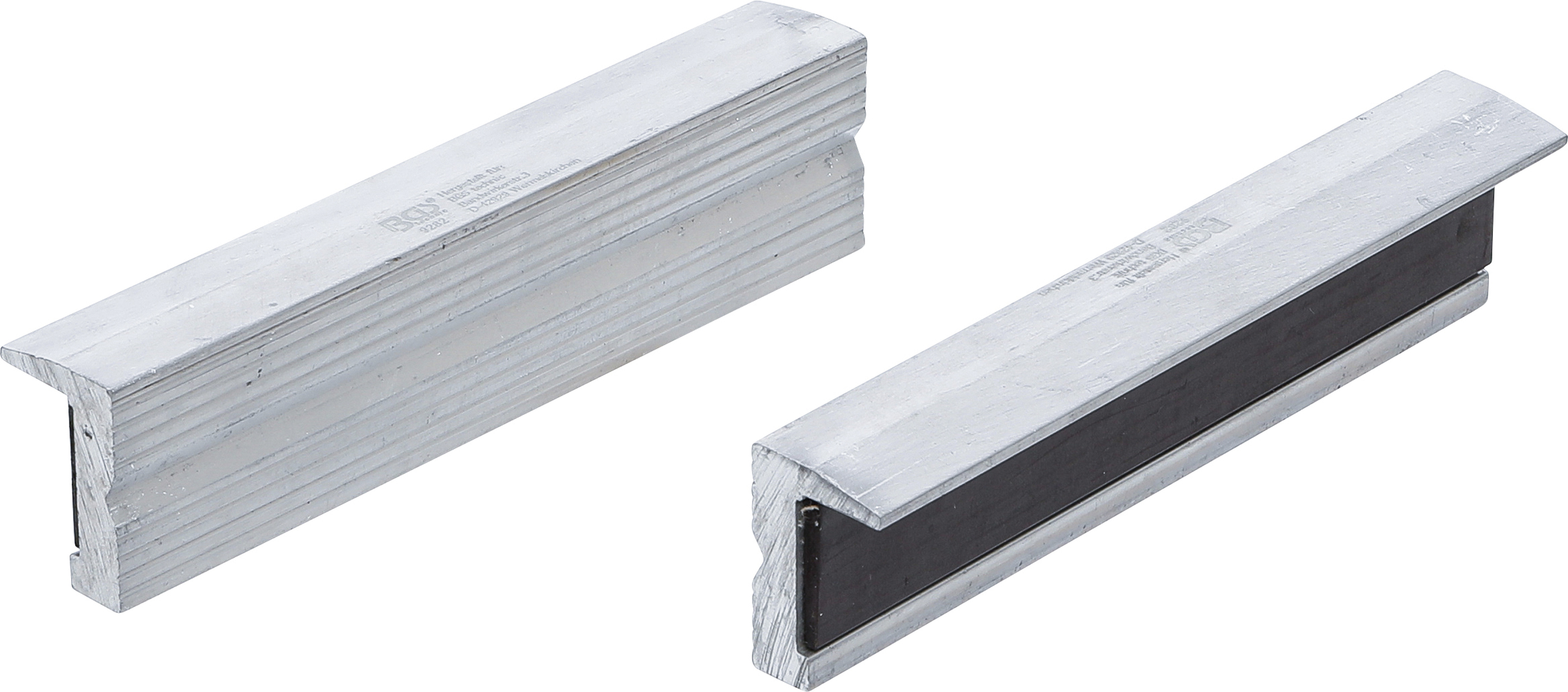 BGS 9282  Set bacuri de protectie din Aluminiu pentru menghina de banc cu prindere magnetica, lungime 125 mm