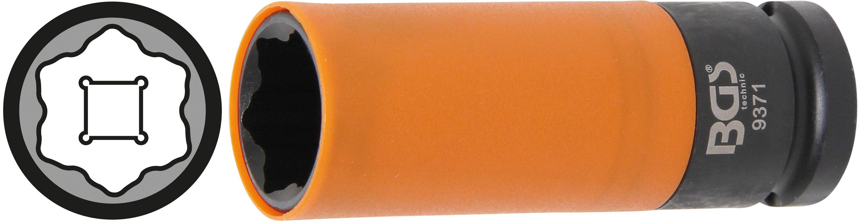 BGS 9371 Tubulara speciala antifurt 21 mm pentru prezoane de roti Hyundai i30, Tucson & Kia, antrenare 12.5mm(1/2”)