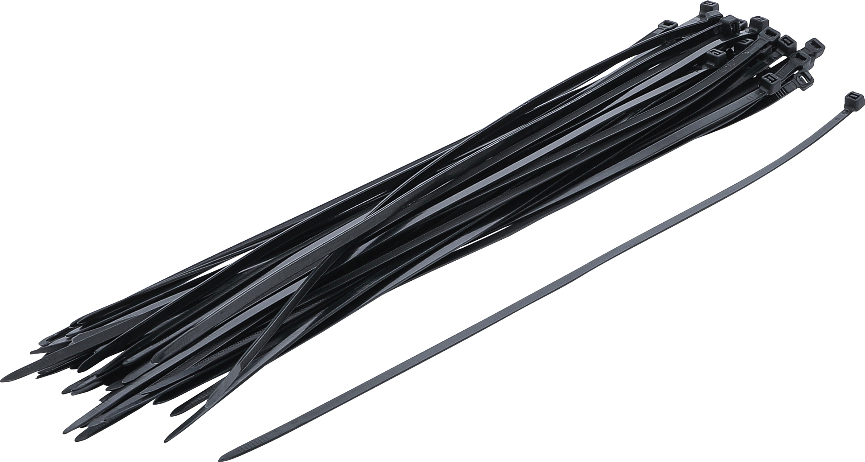BGS DIY 80877 Set coliere pentru cablu | negru | 4,5 x 350 mm | 50 piese