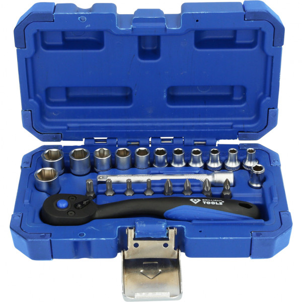 Brilliant Tools BT020023 Set de chei tubulare 1/4", 23 de piese