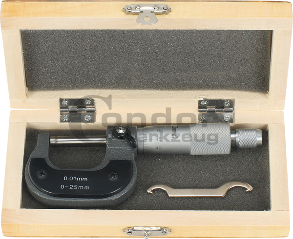 Condor 1370/1 Micrometru, 1/100 mm, interval 0-25 mm