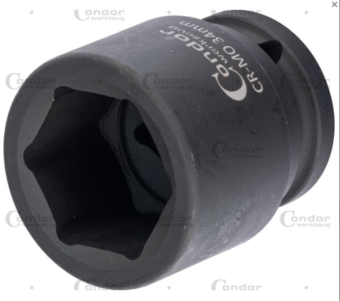Condor 22600-K34 Tubulara de impact hexagon 34 mm, antrenare 3/4"
