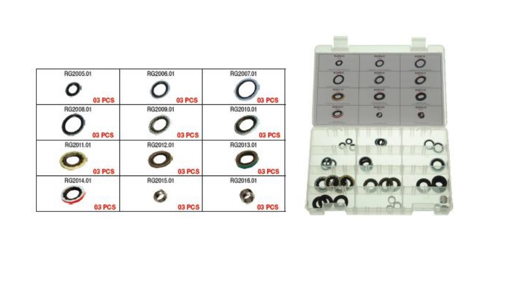 Errecom RK1053 Set O-ringuri pentru compresoare AC cu insertie metalica