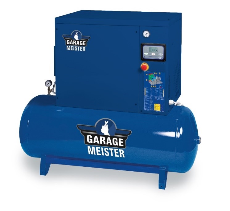 Garage Meister GM7.5/300 Compresor de aer cu șurub, 720 litri / min. butelie 270 litri, presiune 10 bari, alimentare 400V