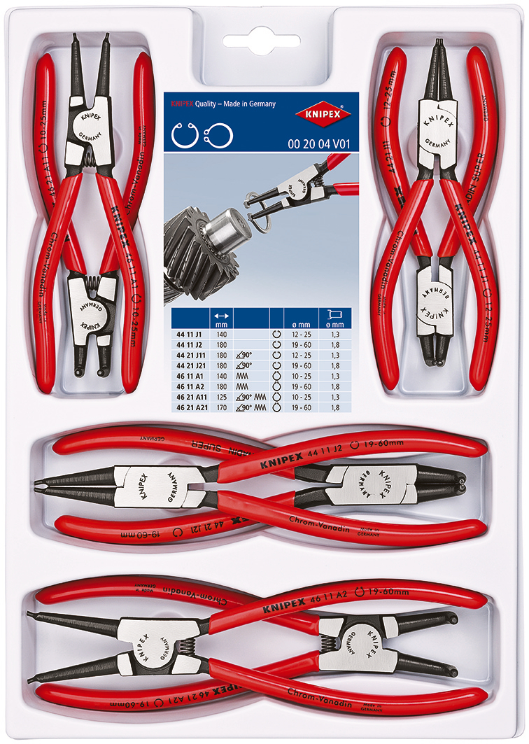 Knipex 002004V01 Set de clești pentru inele de siguranță