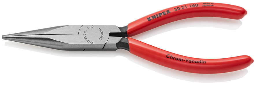 Knipex 3021160 Patent cu cioc lung acoperite cu plastic, lungime 160 mm