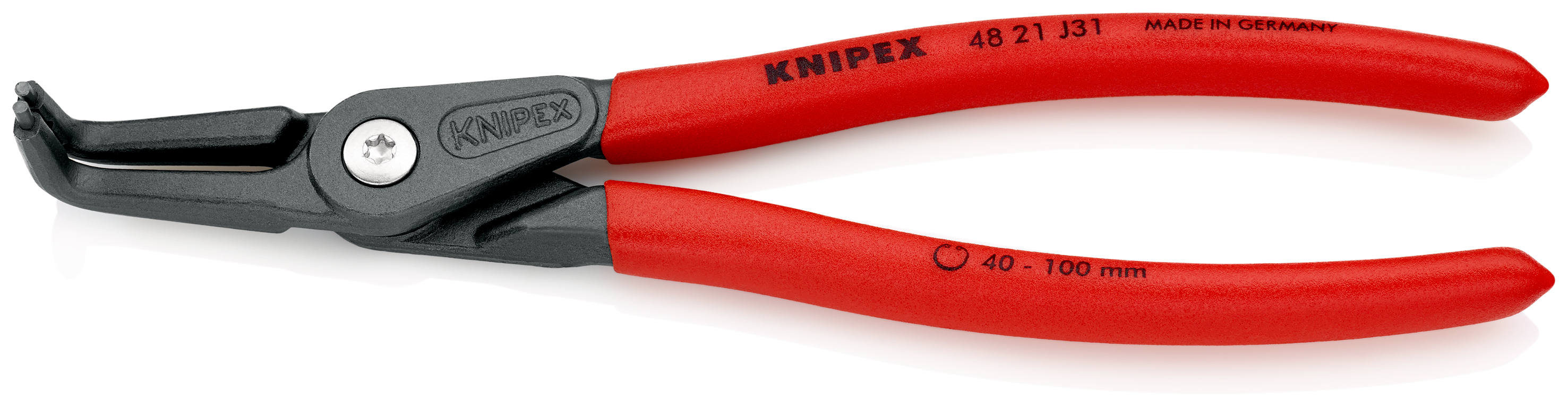 Knipex 4821J31 Cleste pentru inele de siguranta de interior, lungime 210 mm