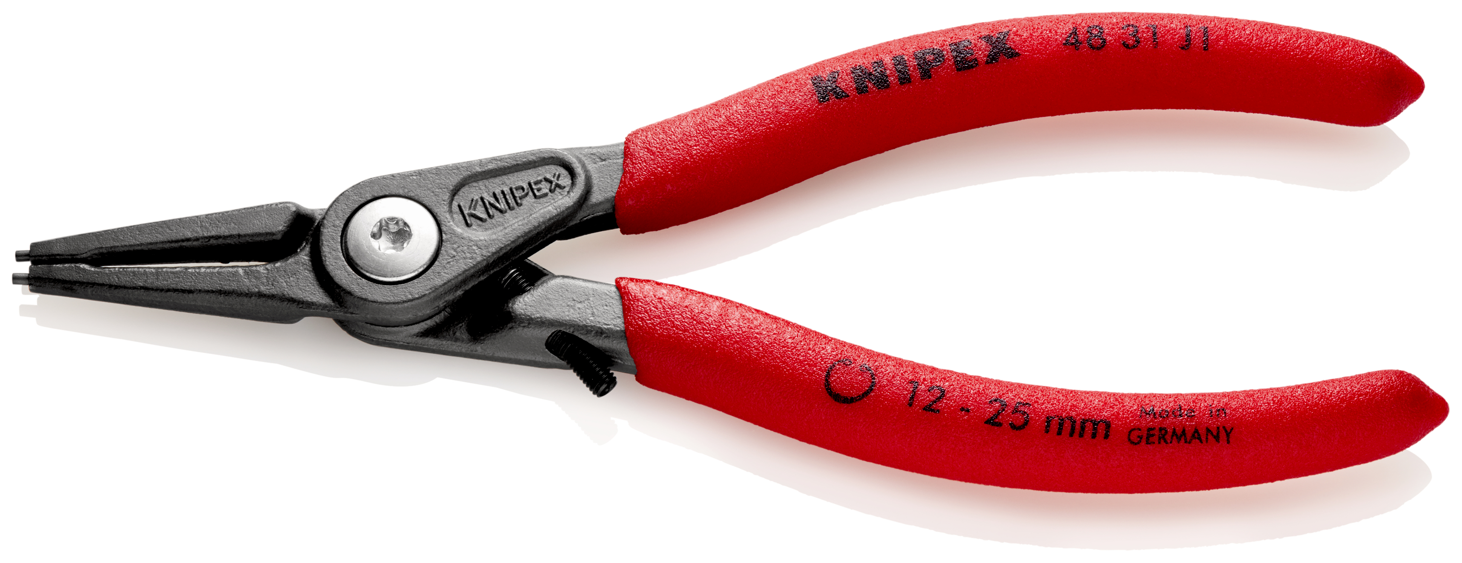 Knipex 4831J1 Cleste pentru inele de siguranță de interior cu protecţie la supraîntindere, lungime 140 mm