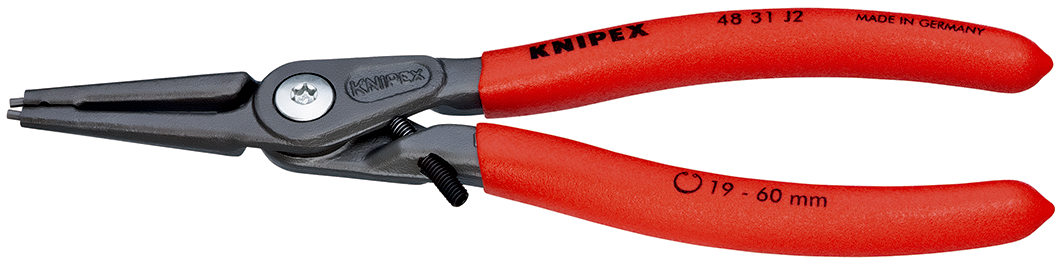 Knipex 4831J2 Cleste pentru inele de siguranță de interior cu protecţie la supraîntindere, lungime 180 mm
