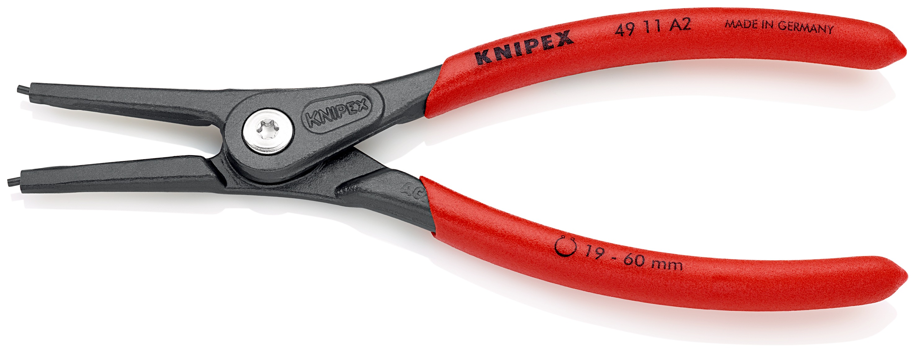 Knipex 4911A2 Cleste pentru inele de siguranță de interior, lungime 180 mm