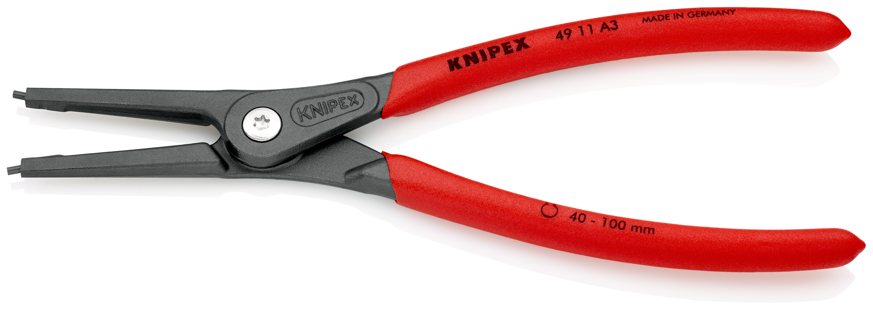 Knipex 4911A3 Cleste pentru inele de siguranță de interior, lungime 225 mm