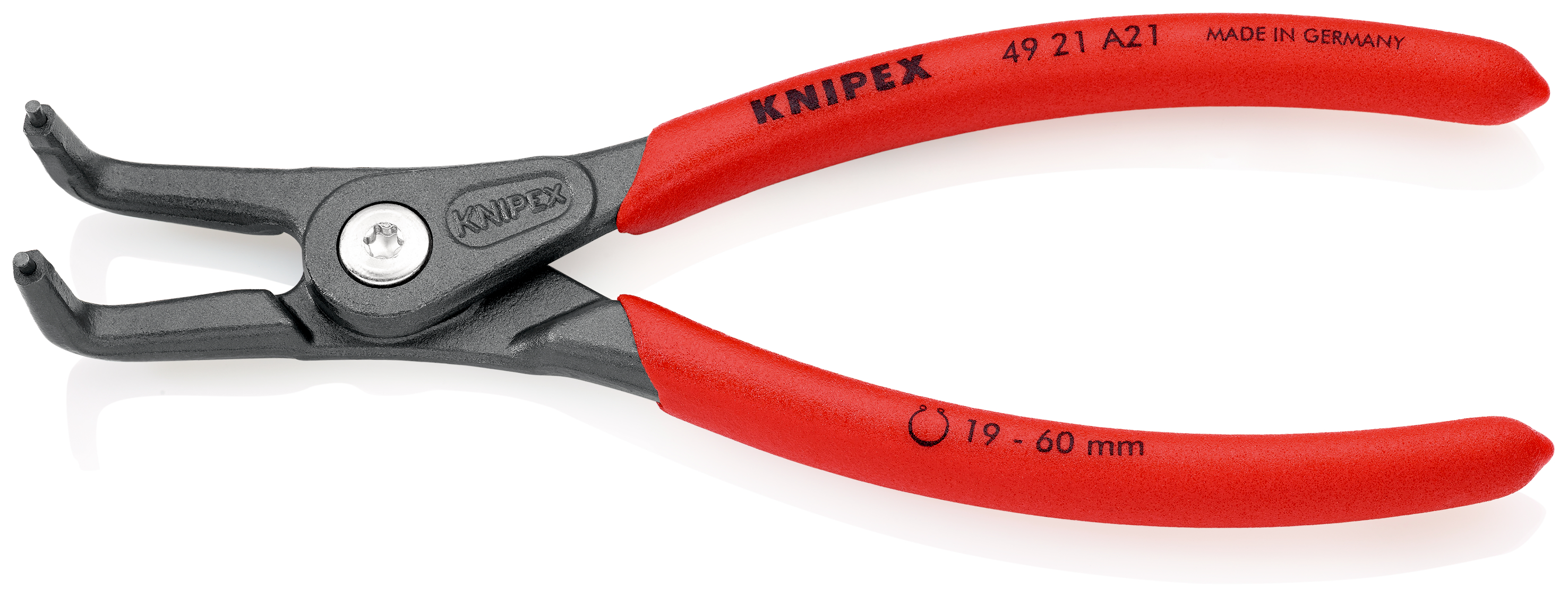 Knipex 4921A21 Cleste pentru inele de siguranță de interior, lungime 165 mm