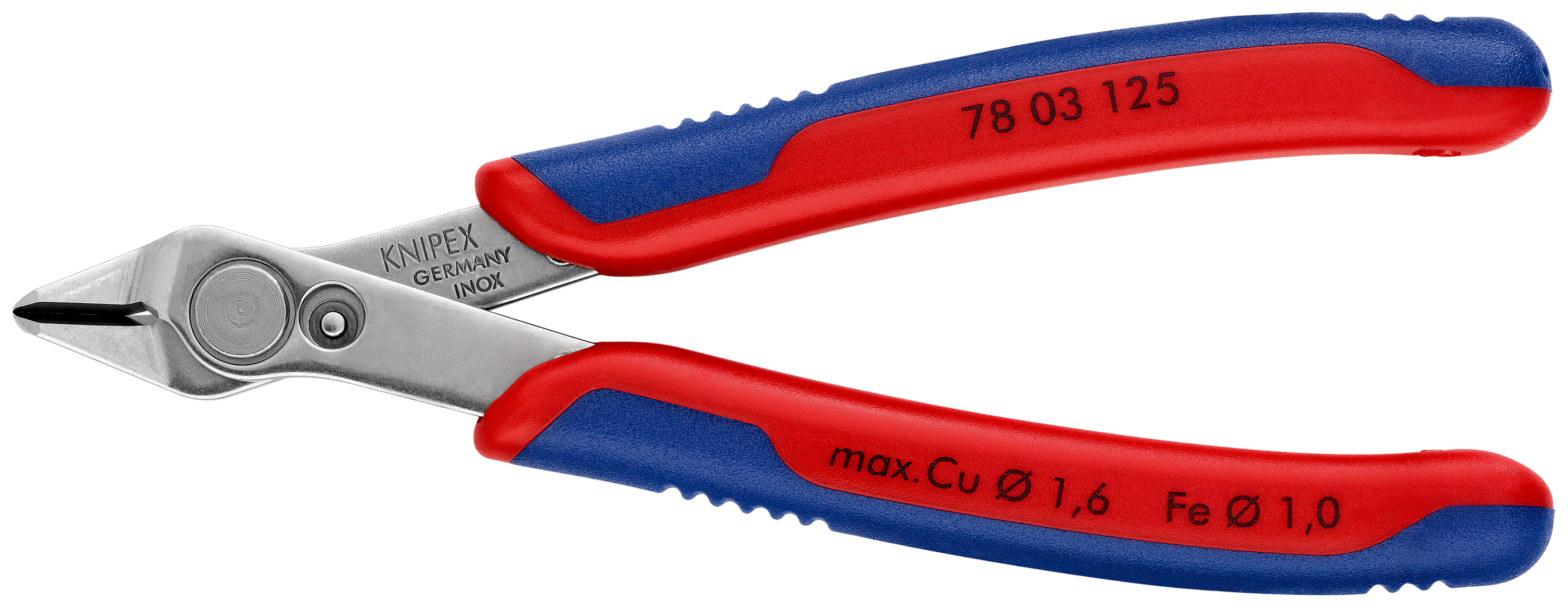 Knipex 7803125 Electronic Super Knips® Sfic de precizie Ø 0,2 – 1,6 mm, manşoane multicomponent, lungime 125 mm