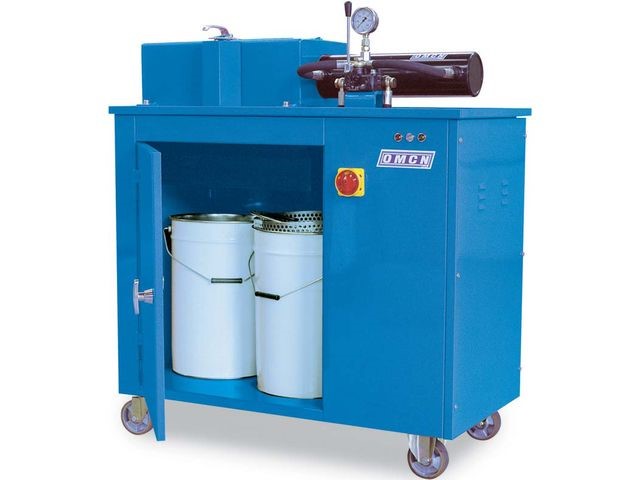 Omcn Art.389/A Presa electrohidraulica de 40 tone, pentru presarea filtrelor de ulei, recuperarea uleiului si compactarea carcaselor filtrelor in vederea reciclarii