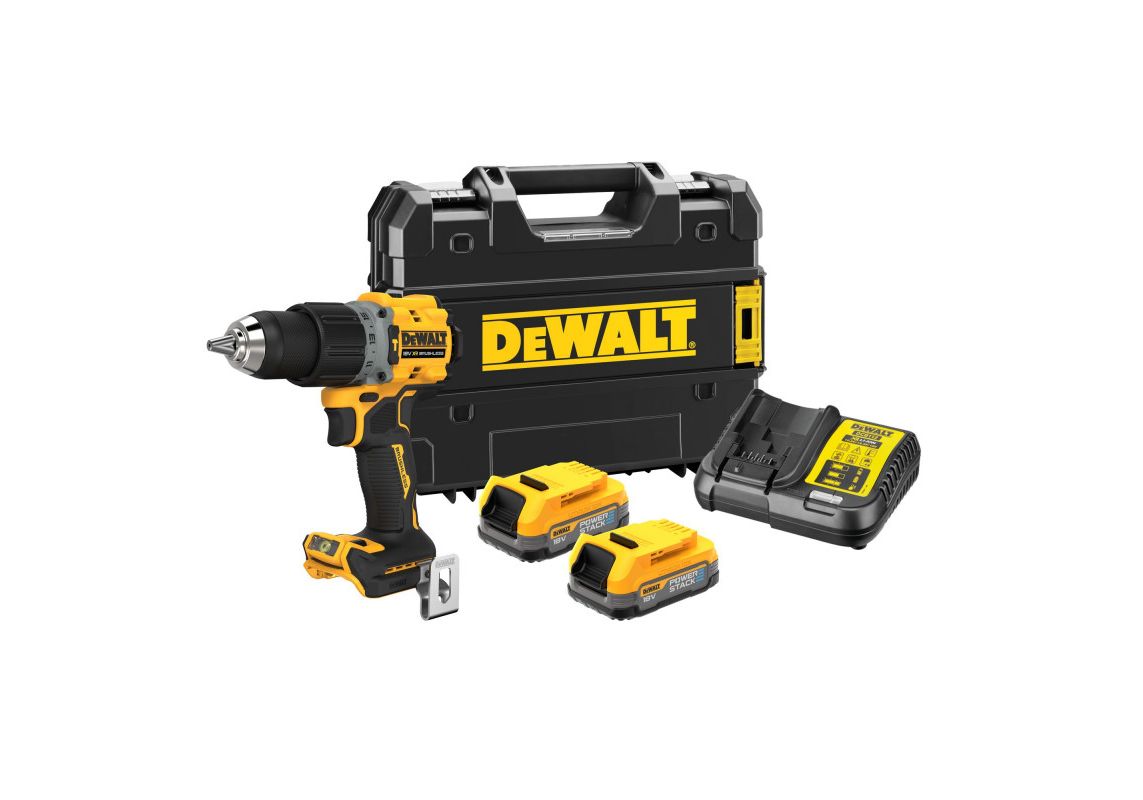 Masini de gaurit si insurubat - Masina de gaurit si infiletat cu 2 acumulatori 5.0Ah POWER STACK Dewalt DCD805H2T-QW, saldepot.ro