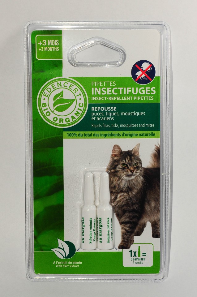 Pipeta insectifuga BIO - pisici / 2 x 0.6 ml - BIO000507