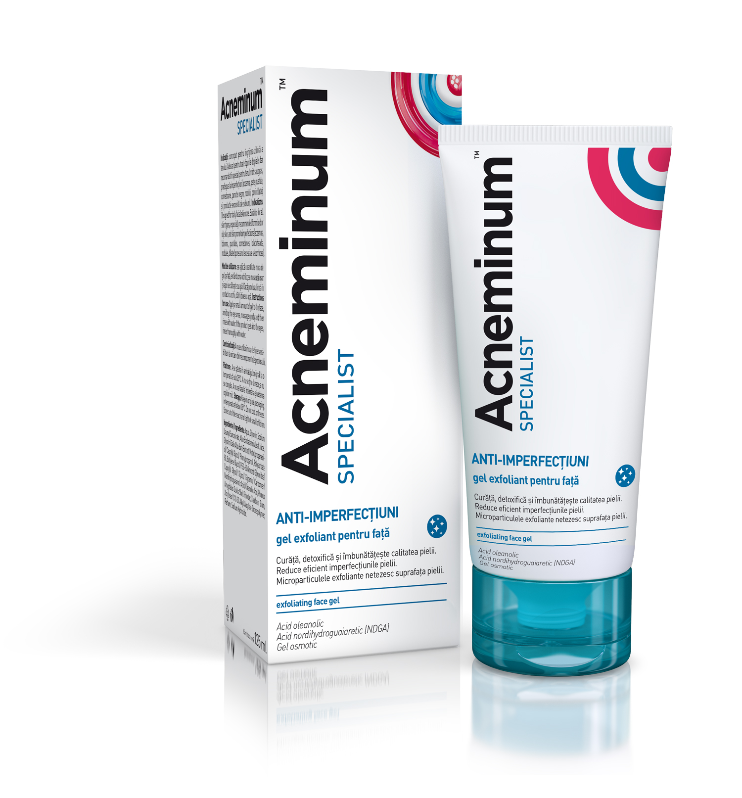 Piele cu probleme - Acneminum gel de fata exfoliant 125ml, epastila.ro