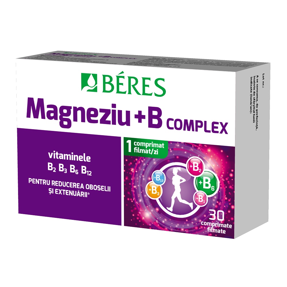 Suplimente cu magneziu - Magneziu + B Complex x 30cp film (Beres), epastila.ro