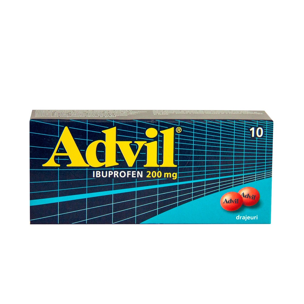OTC (medicamente care se eliberează fără prescripție medicală) - Advil 200mg x10drajeuri, epastila.ro