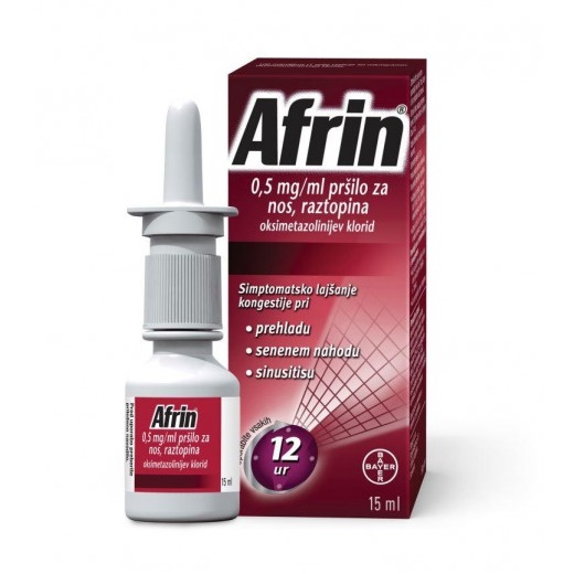OTC (medicamente care se eliberează fără prescripție medicală) - Afrin 0,5mg/ml spray nazal 15ml, epastila.ro