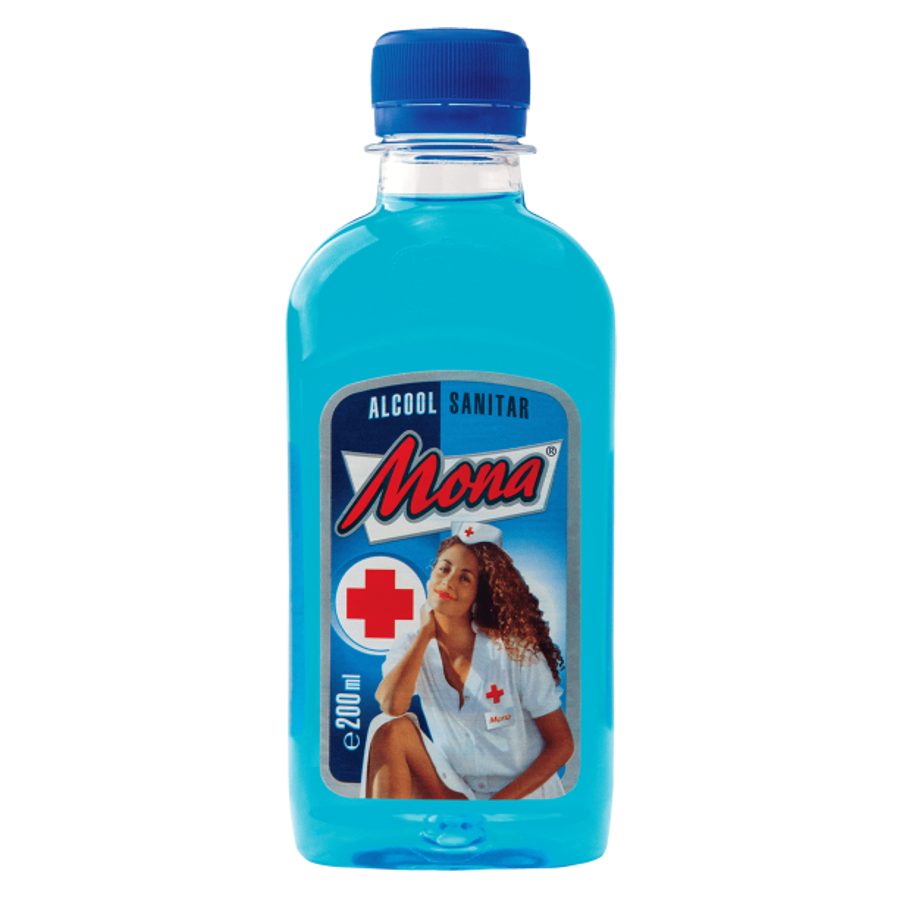 Soluții dezinfectante - Alcool sanitar Mona 70% 0.2L, epastila.ro