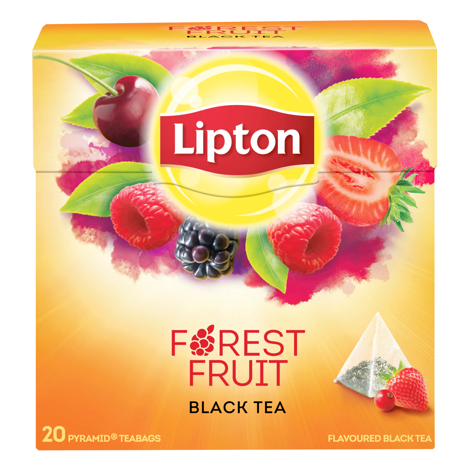 Stare de bine - Lipton ceai negru aromatizat (fructe de padure) 20 plicuri, epastila.ro