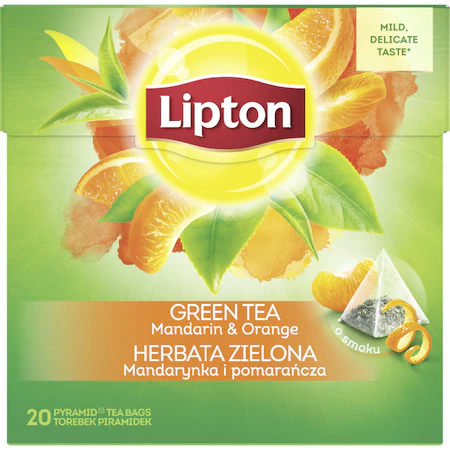 Stare de bine - Lipton ceai verde aromatizat (mandarine si portocale) 20 plicuri, epastila.ro