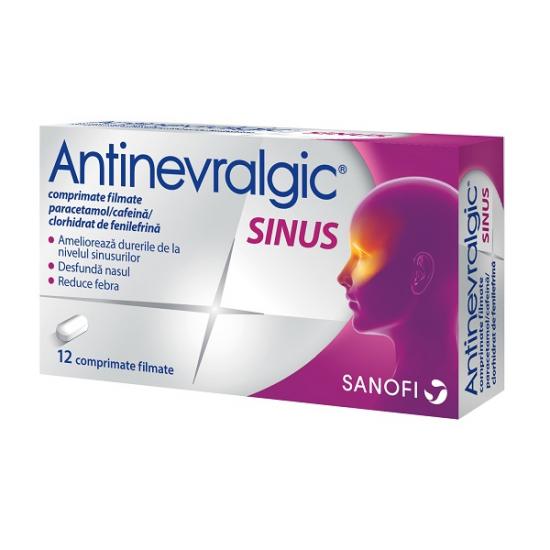 OTC (medicamente care se eliberează fără prescripție medicală) - Antinevralgic Sinus x12comprimate filmate, epastila.ro
