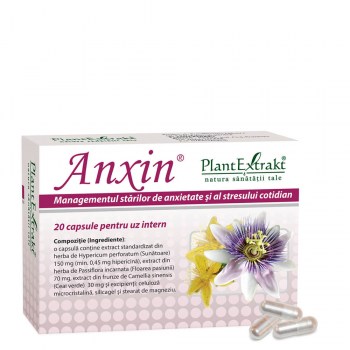Stress și insomnii - Anxin x 20 cps (PlantExtrakt), epastila.ro