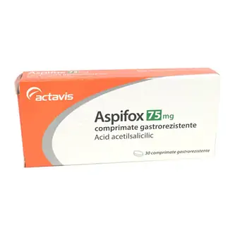 OTC (medicamente care se eliberează fără prescripție medicală) - Aspifox 75mg x 30 cp gastrorezistente, epastila.ro