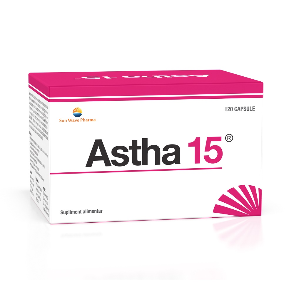 Afecțiuni respiratorii și alergii - Astha 15 x120 capsule (Sun Wave), epastila.ro