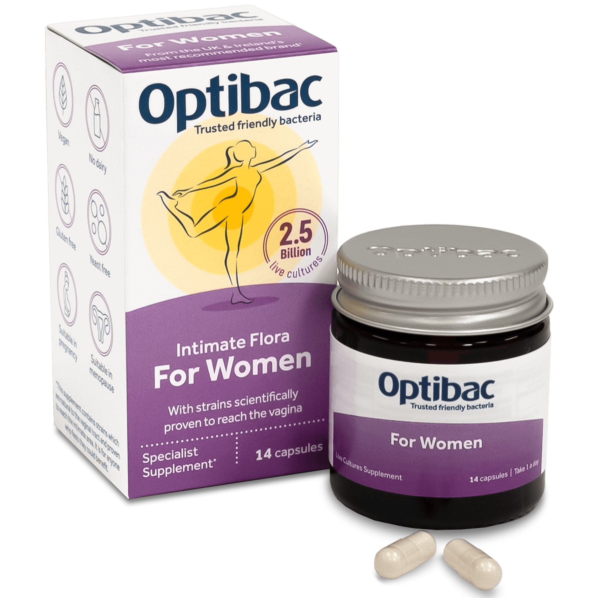 Probiotice  - Optibac pentru flora intima x 14 capsule, epastila.ro