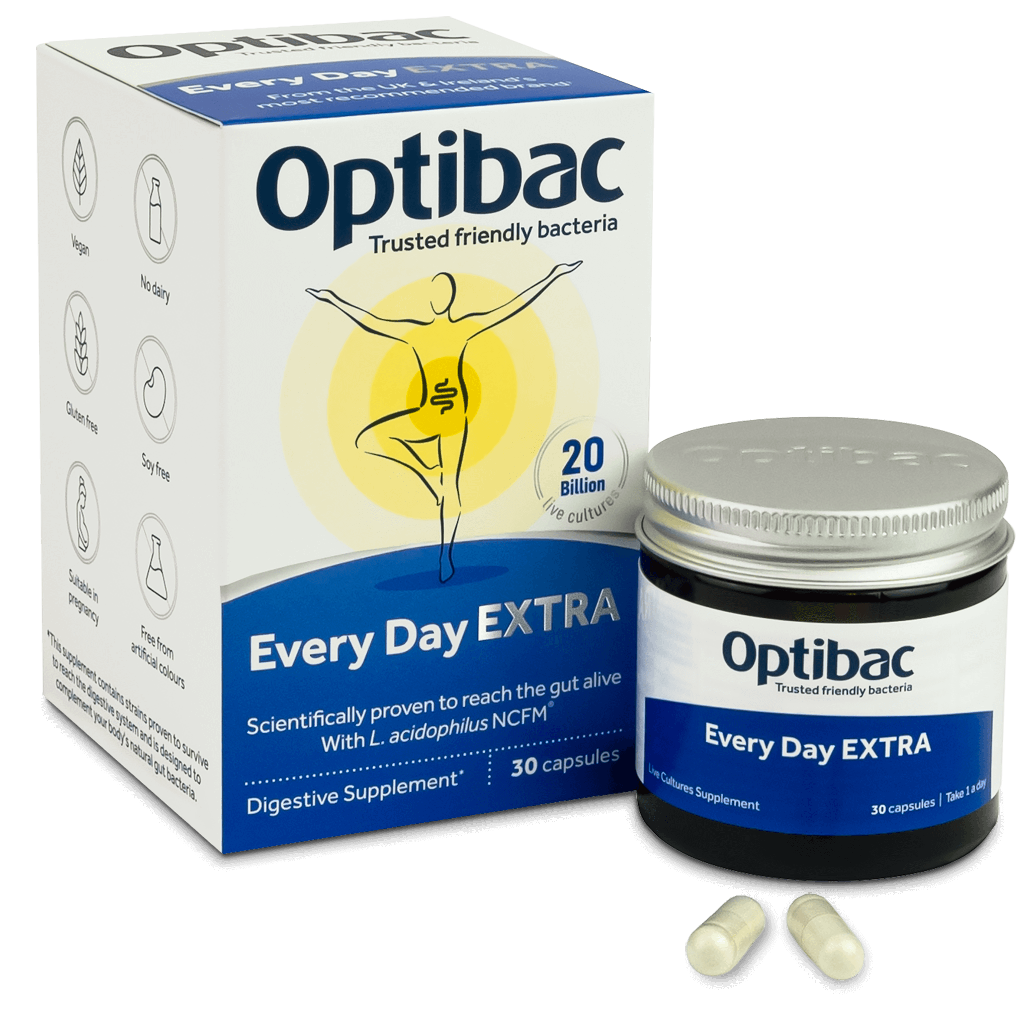 Probiotice  - Optibac zilnic extra (20 miliarde bacterii) x 30 capsule, epastila.ro