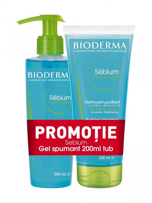 Oferte - Bioderma Sebium gel spumant 200ml 1+1 cadou, epastila.ro