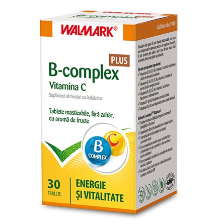 Tonice generale - B Complex + vitamina C x 30cp (Walmark), epastila.ro