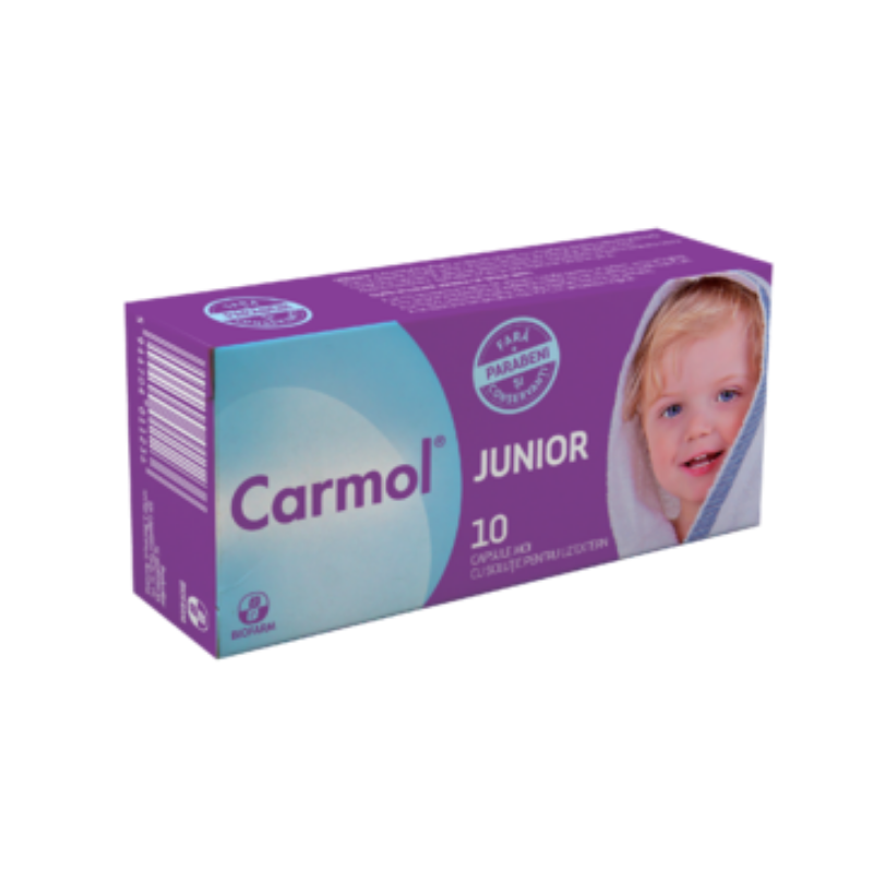 Suplimente pentru sănătatea copilului - Carmol Junior x 10cps.moi (Biofarm), epastila.ro