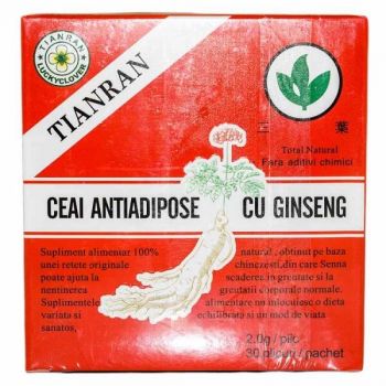 Tensiune și colesterol - Ceai antiadipos cu ginseng x 30 plicuri, China, epastila.ro