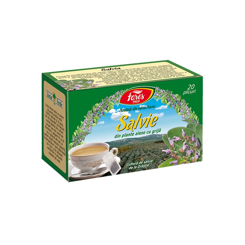 Remedii Naturiste - Salvie x 20 doze (G95) ceai Fares, epastila.ro