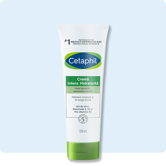 Ten sensibil - Cetaphil crema intens hidratanta 24ore pentru piele foarte uscata 220ml, epastila.ro